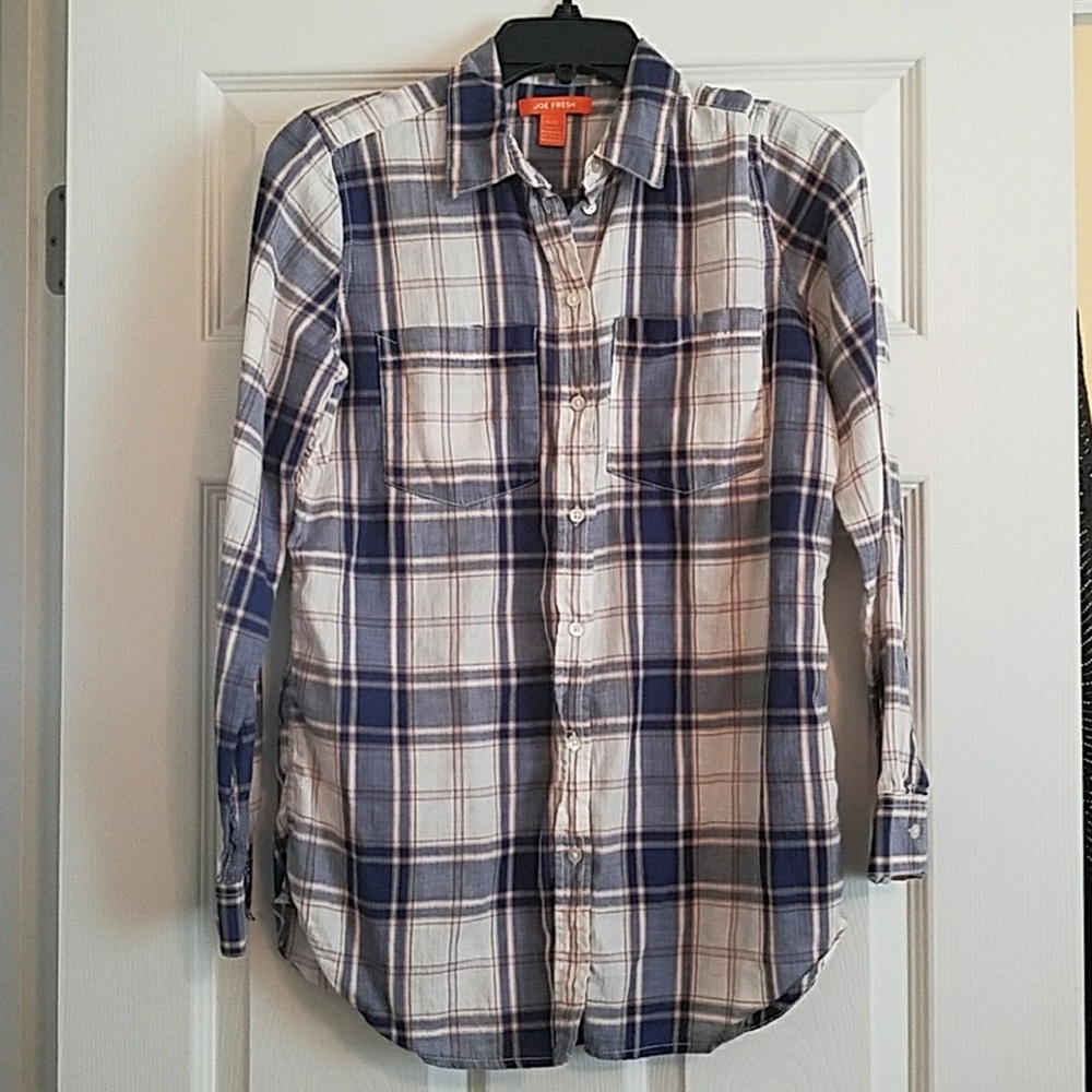 Joe Fresh Plaid Button Down Shirt